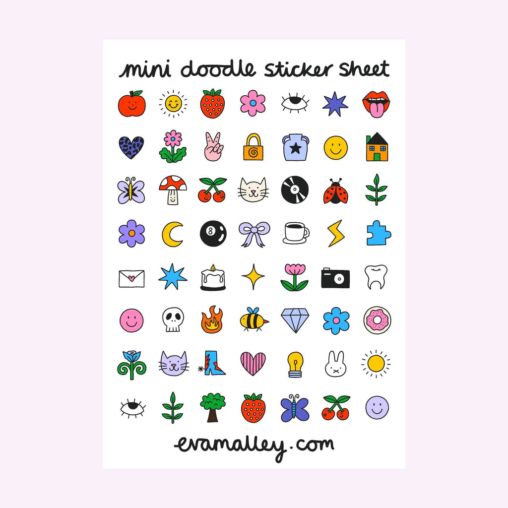 A5 Mini Doodle Sticker Sheet