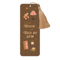 Cosy Autumn Bookish Bookmark with Tassel – Bed by 9pm