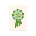 Number 1 Dad Rosette - Father's Day Card