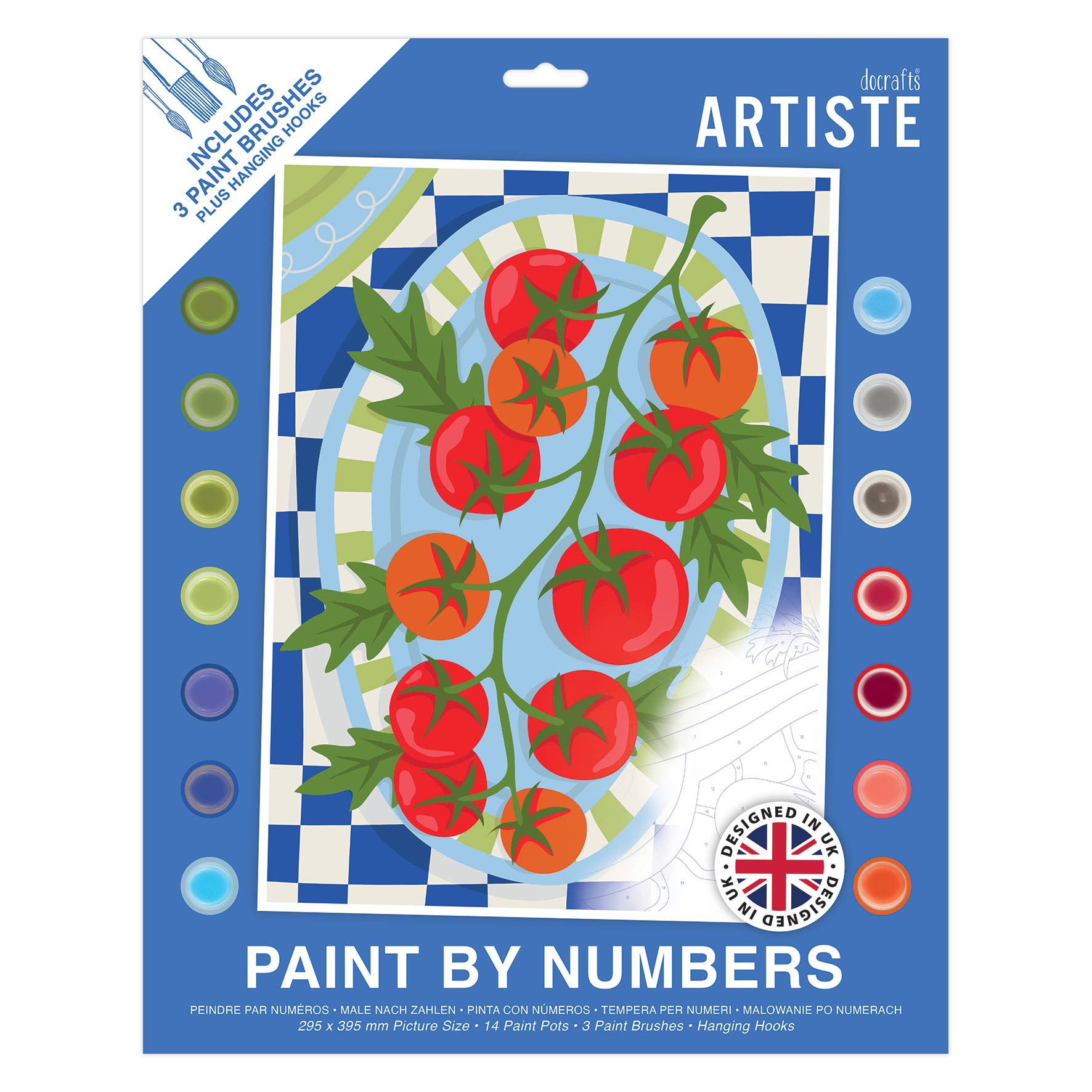 Tomatoes Large Paint By Numbers - Docrafts Artiste 395x295mm