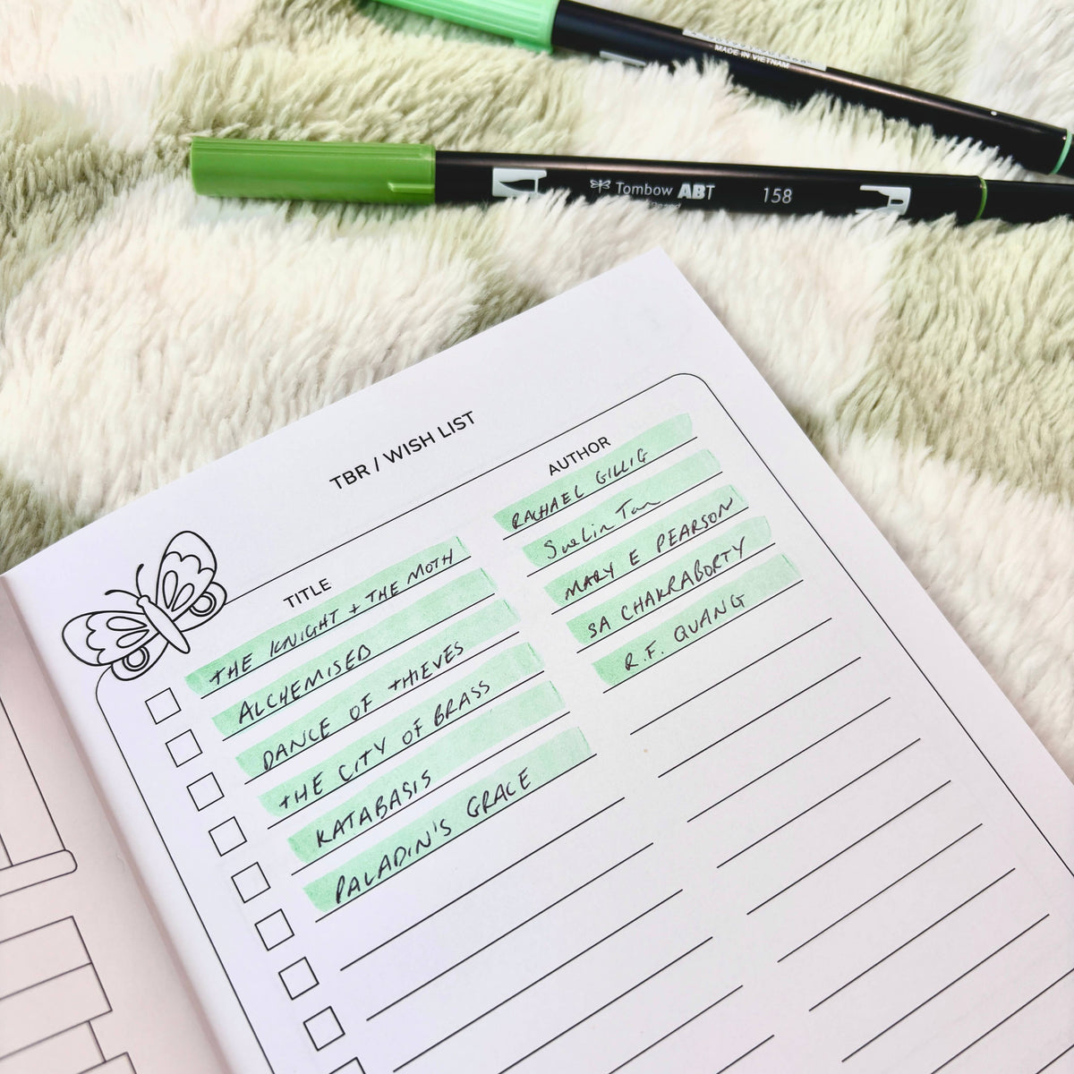 Reading Journal Fantasy Forest Book Review Notebook