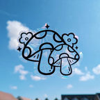 Mushroom Floral Suncatcher
