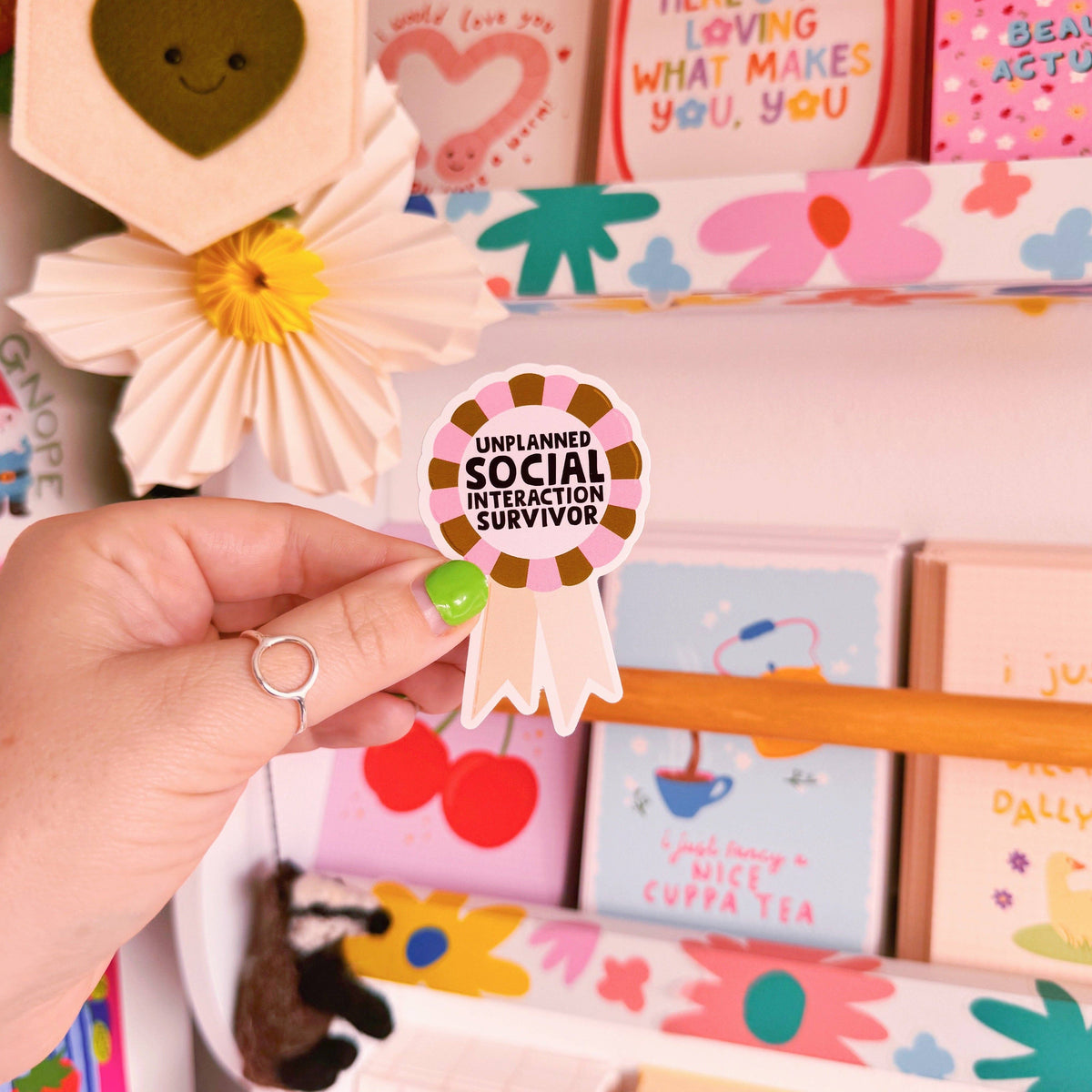 Social Interaction Survivor, Waterproof Vinyl Sticker
