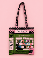 Bookshop Cat Tote Bag