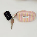 Mini Towel Keyring Bag - Pastel Stripes