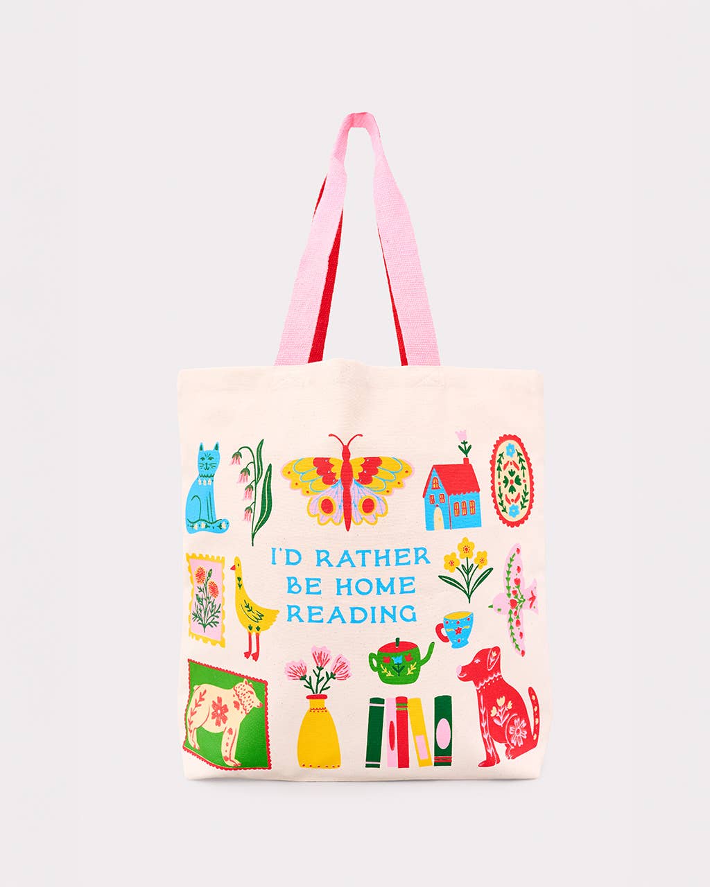 Canvas Tote, I'd Rather Be Home Reading