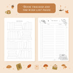 Cosy Season Reading Journal – 50 Book Review Notebook