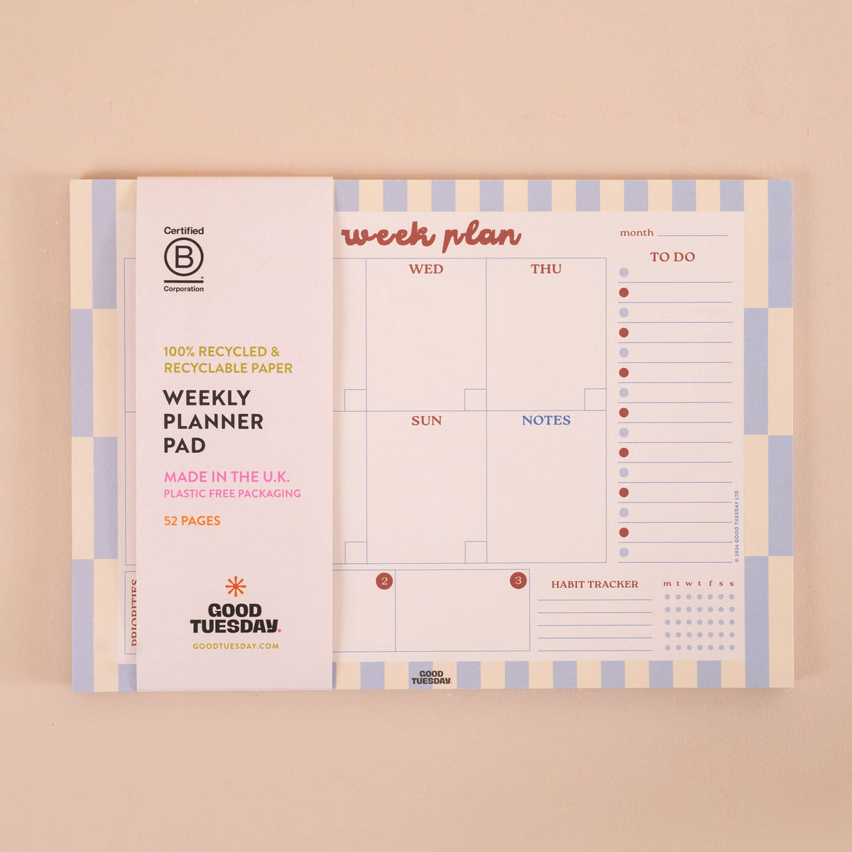 A4 Weekly Planner Pad | Butter Blue