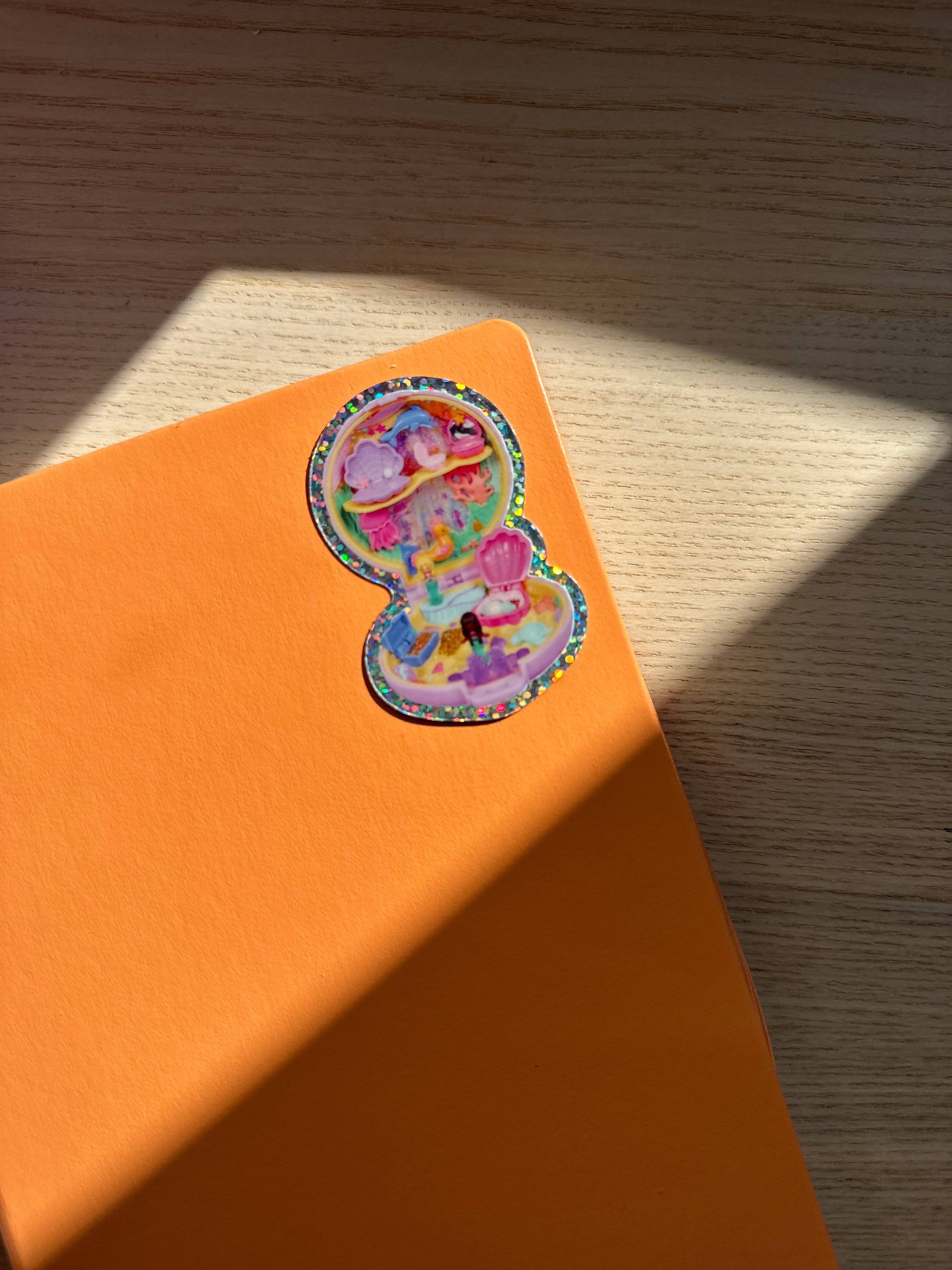 Polly Pocket Mermaid Glitter Vinyl Sticker