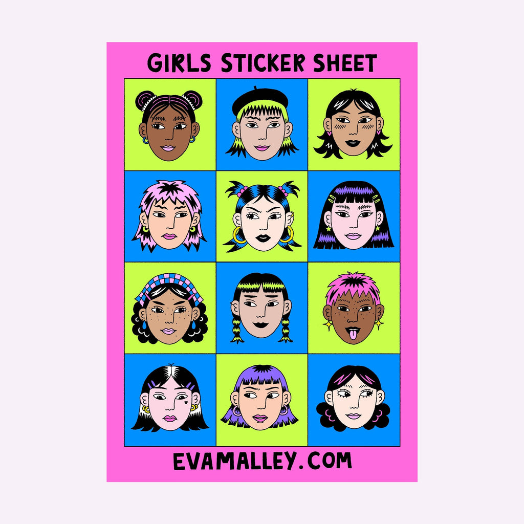 GIRLS STICKER SHEET