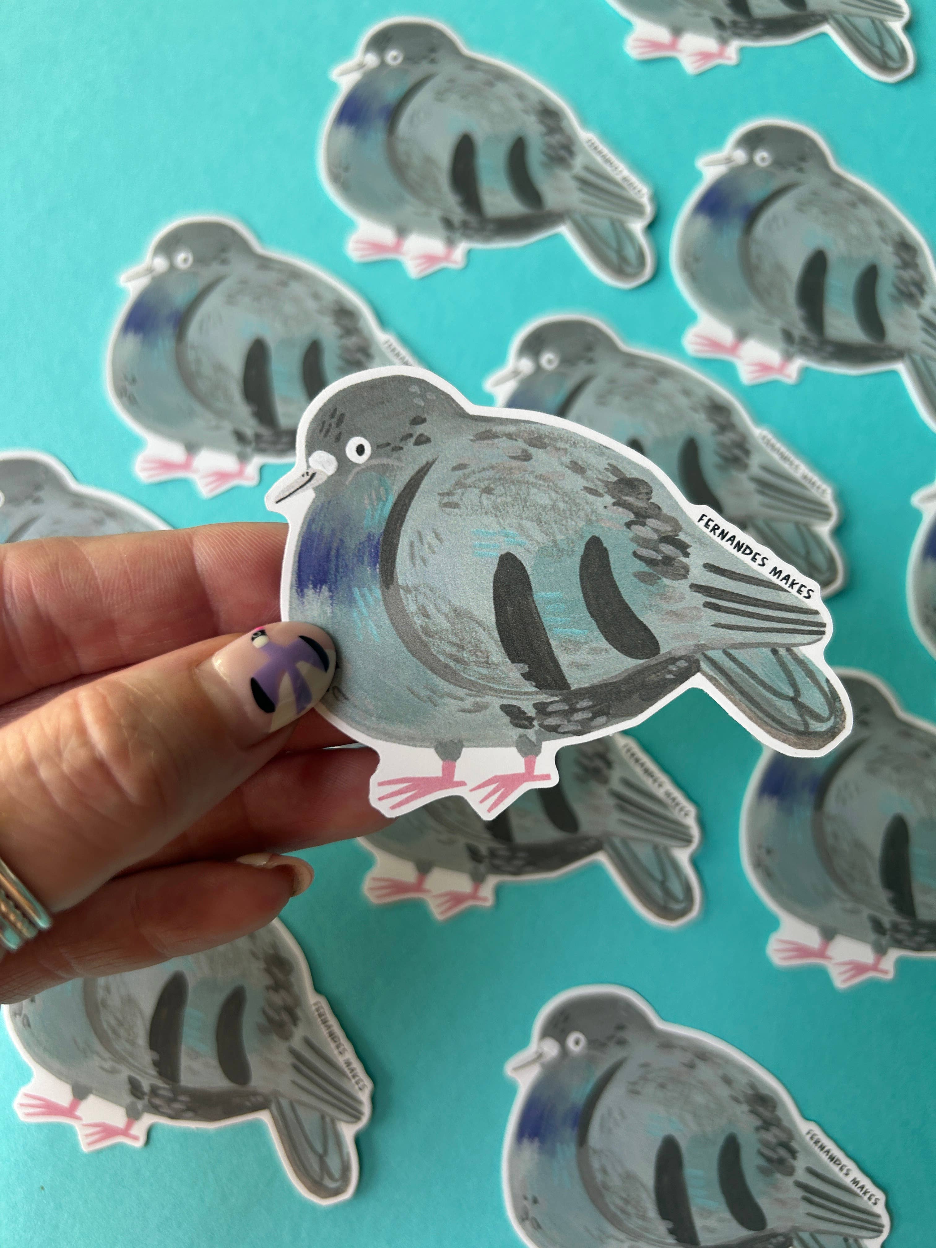 Merry The Pigeon Vinyl Sticker