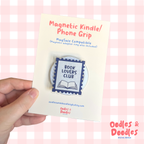 Book Lovers Club Stamp Magnetic Kindle or Phone Grip