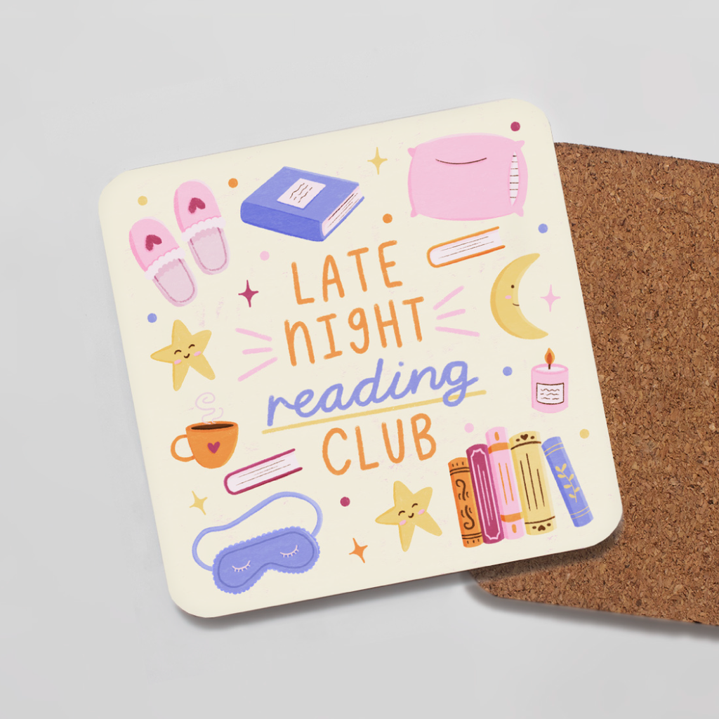 Late Night Reading Club - Coaster