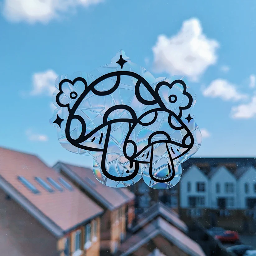 Mushroom Floral Suncatcher