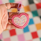 Very Close To A Little Meltdown | Double Sided Heart Shaped Key Chain