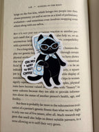 Black Cat Coffee Vinyl Sticker