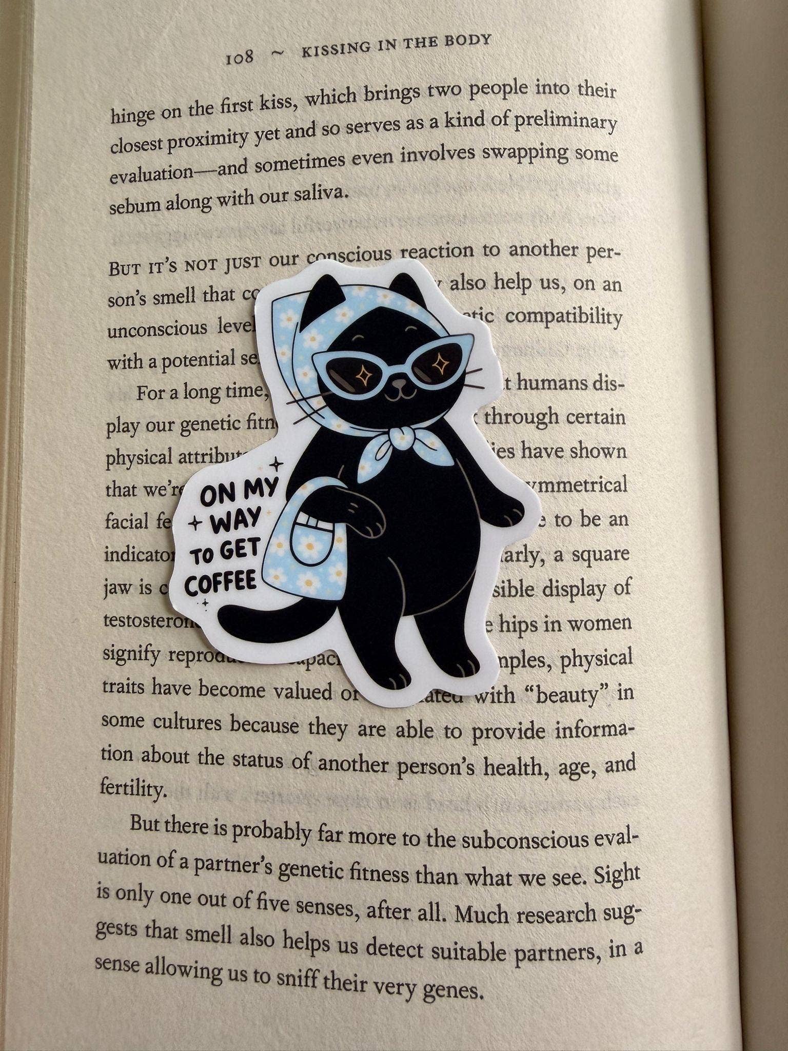 Black Cat Coffee Vinyl Sticker