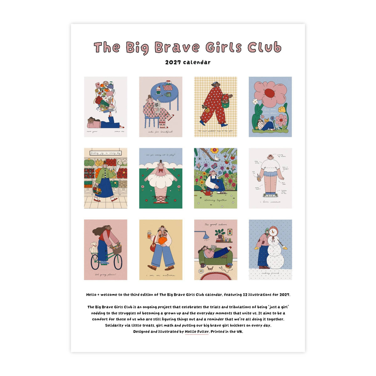The Big Brave Girls Club 2027 Calendar
