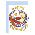 Birthday foodie - gold foil birthday card