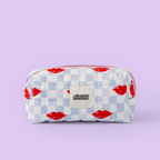 Checkerboard Lips Pencil Case