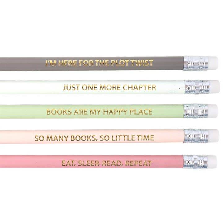 Pack of 5 Book Inspired Pencils