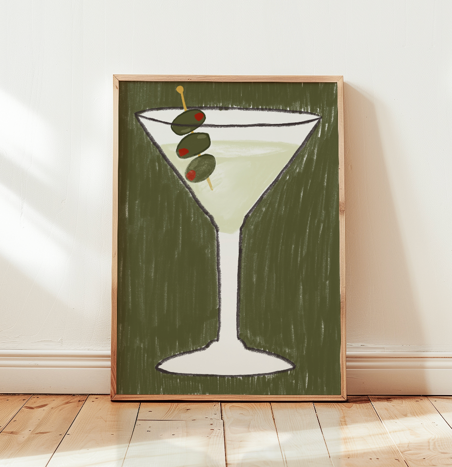 Dirty Martini Art Print