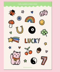 Lucky Symbols Vinyl Sticker Sheet