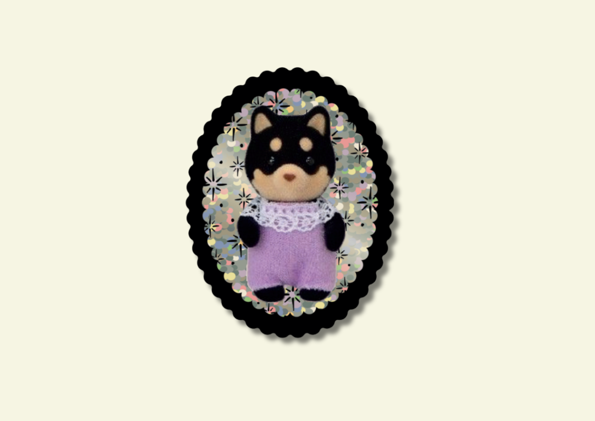Shiba Inu Glitter Vinyl Sticker