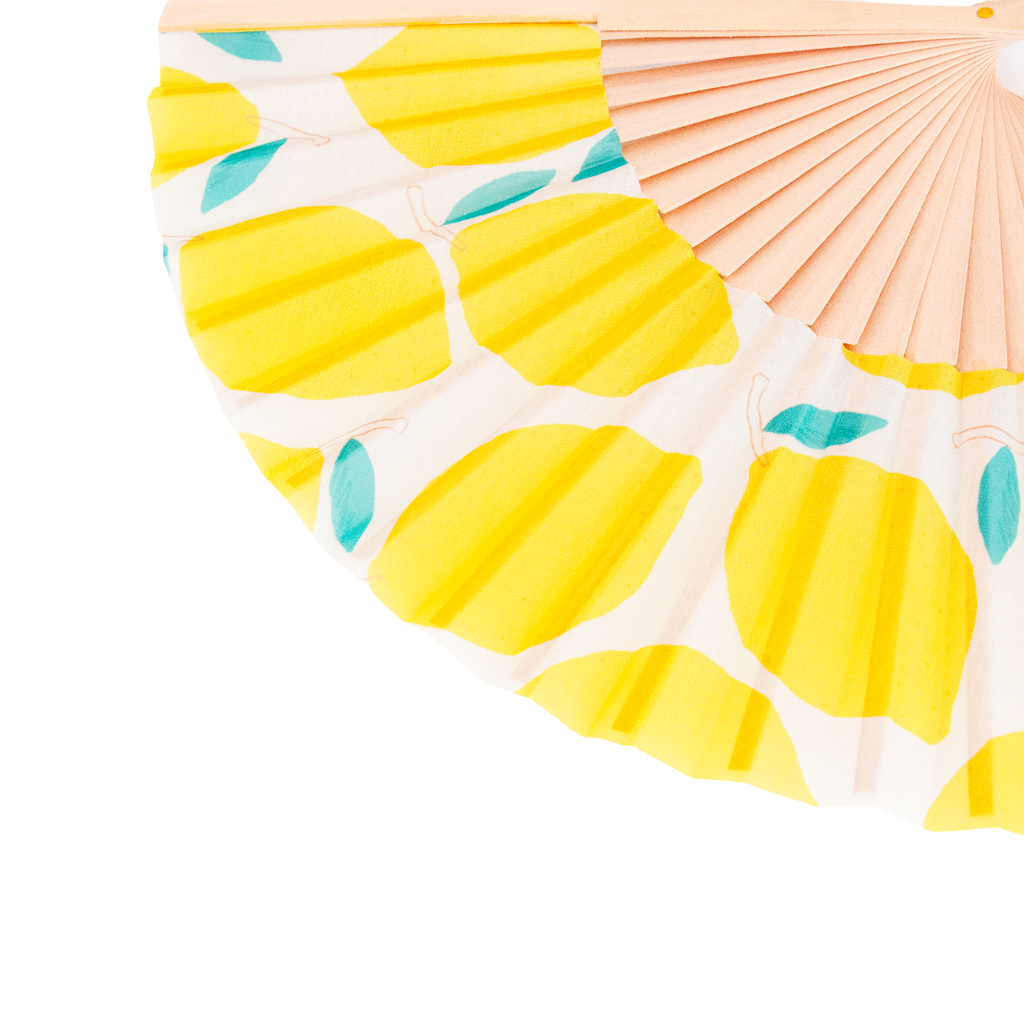 Citrus Yellow Hand Fan