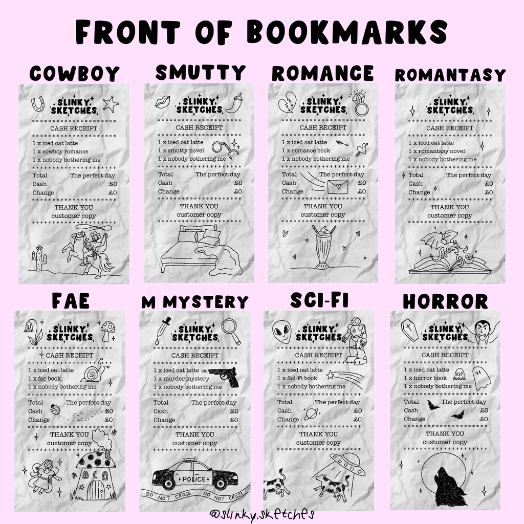 Receipt Genre Bookmark / Junk Bookmark