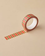 Green and Red Check Washi Tape