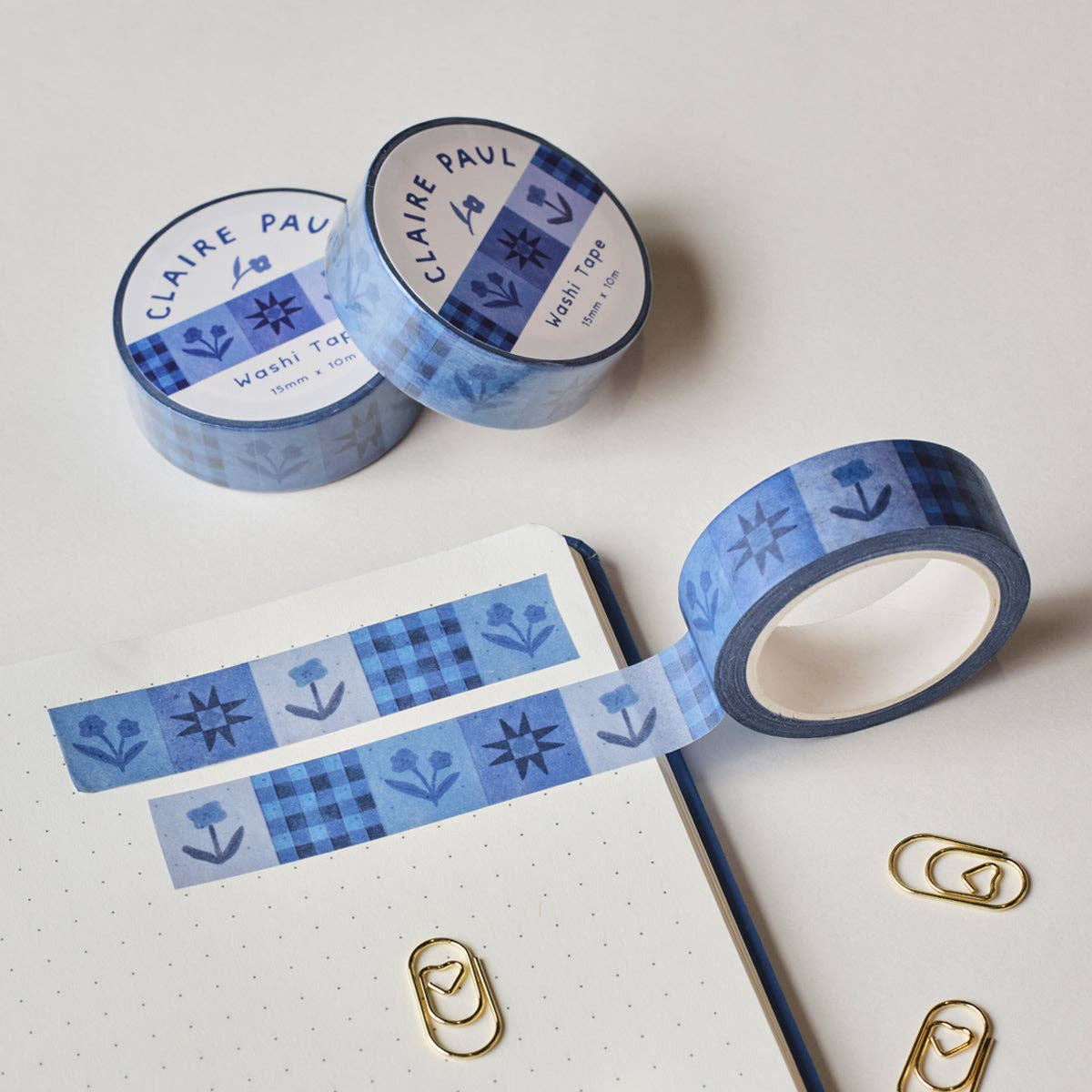 Inky Floral Washi Tape