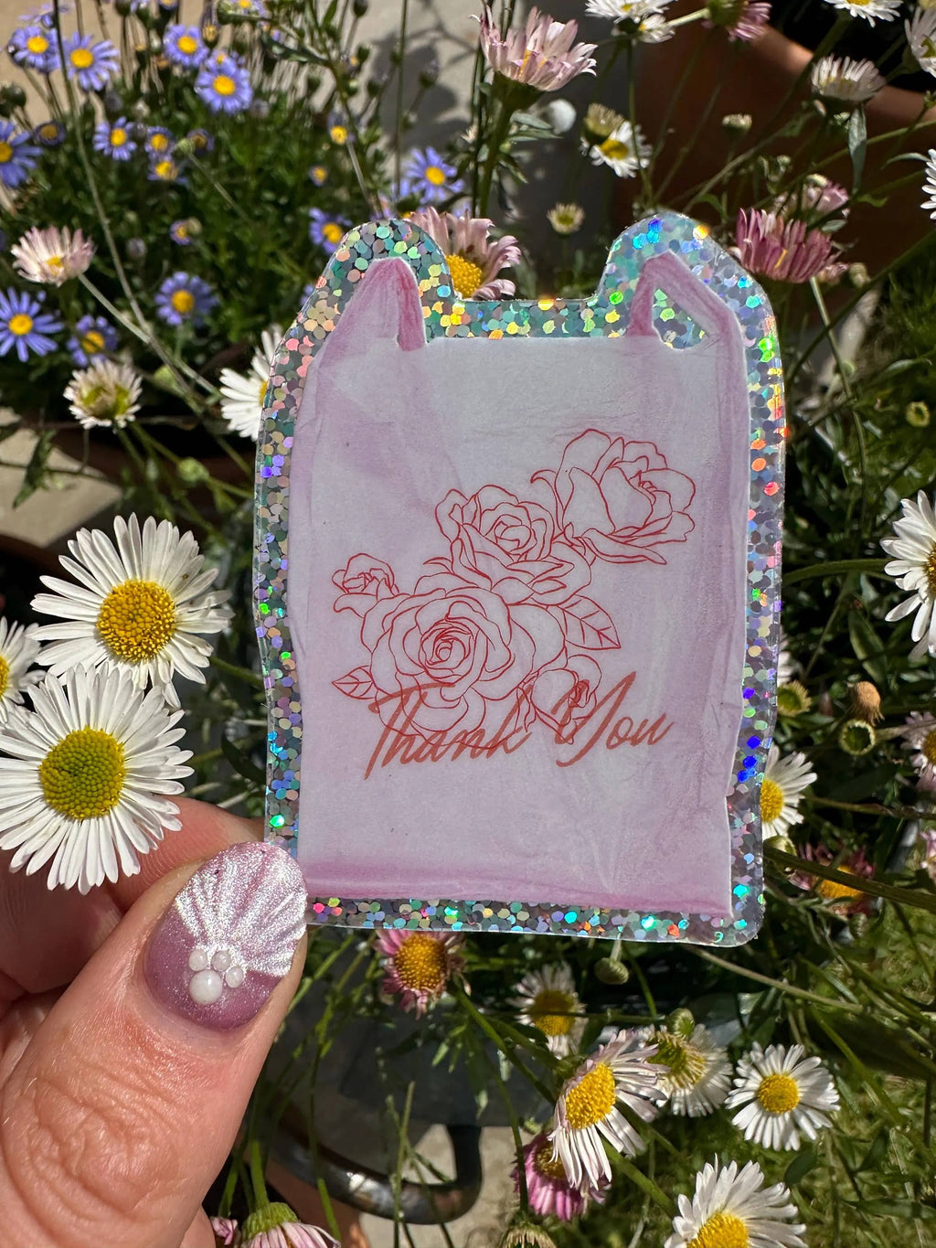 Thank you NYC Bag Glitter Sticker