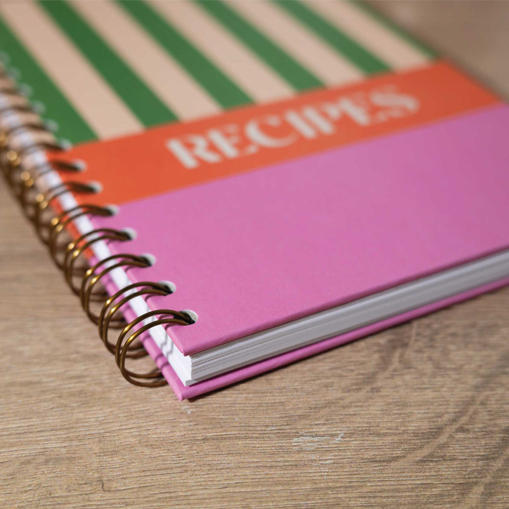 Recipe Book Journal A5 | Cabana Stripe | Hardcover
