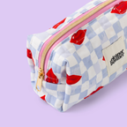 Checkerboard Lips Pencil Case