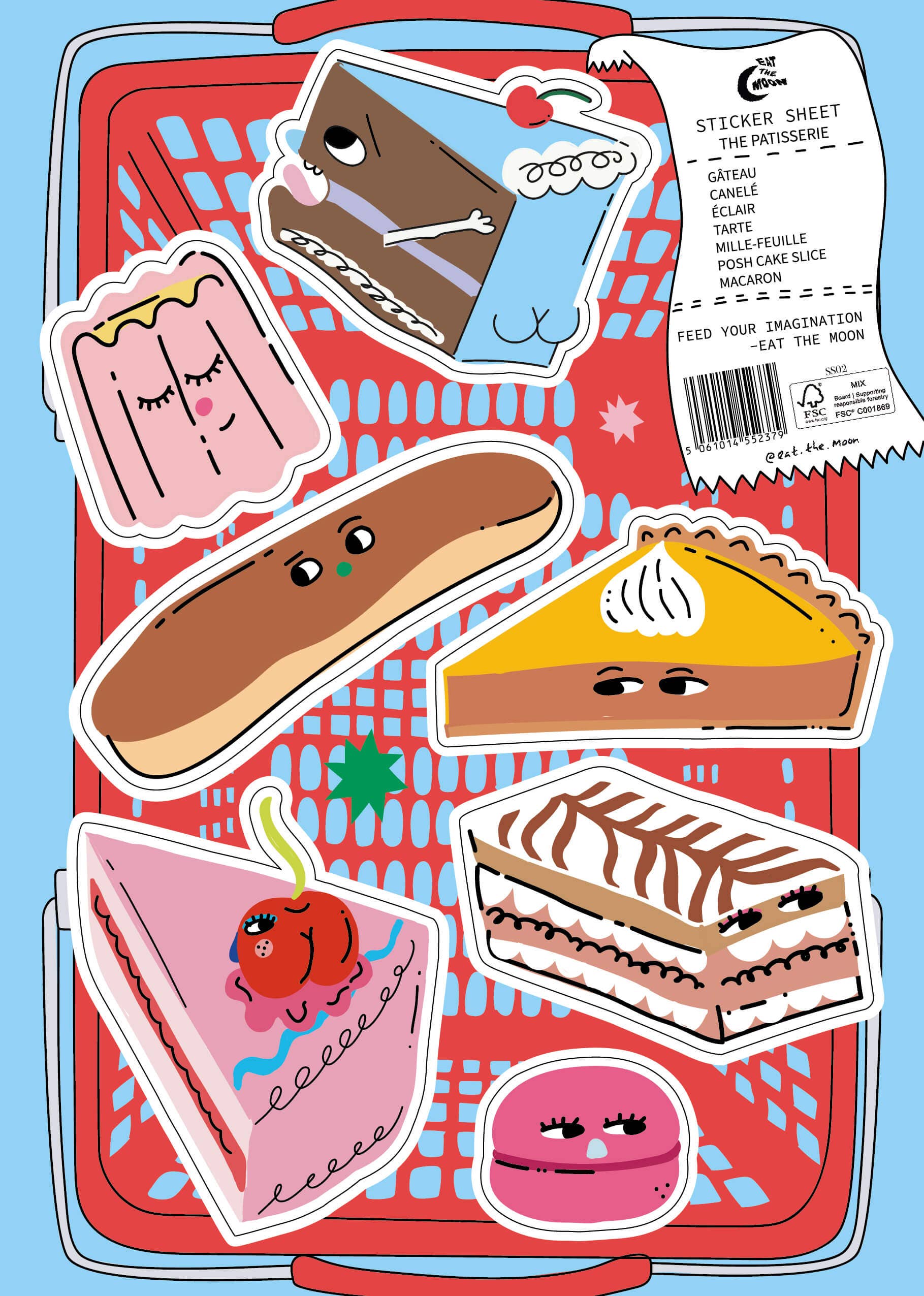 A5 sticker sheet - THE PATISSERIE