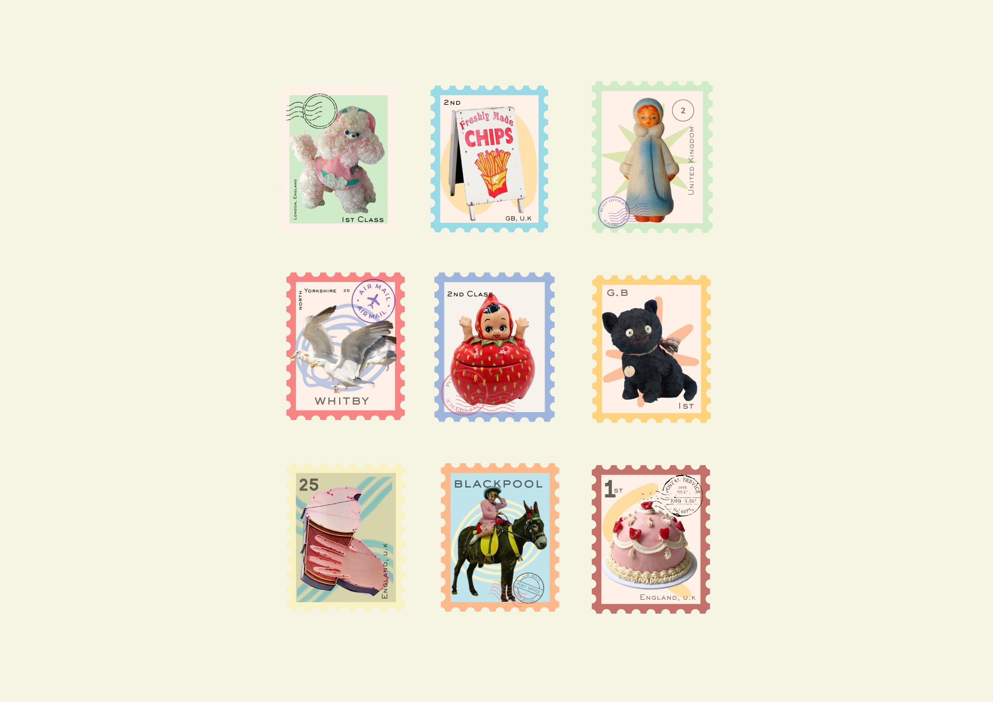 Stamps Washi Flake Stickers