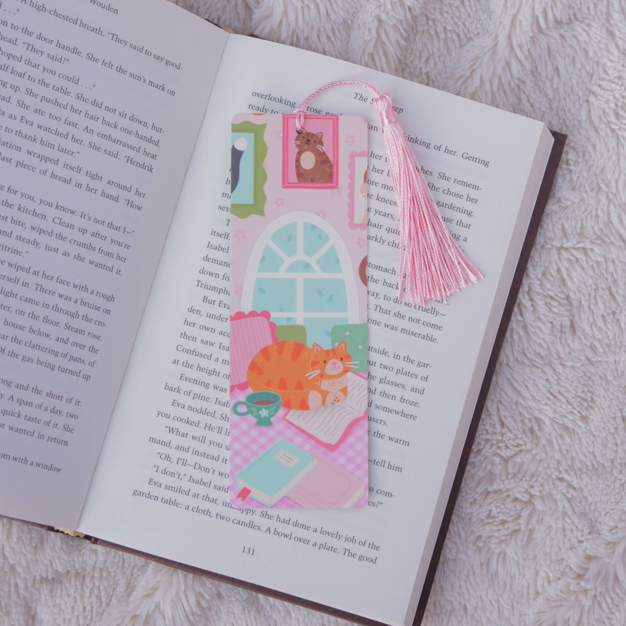 Cat Book Nook Bookmark with Tassel