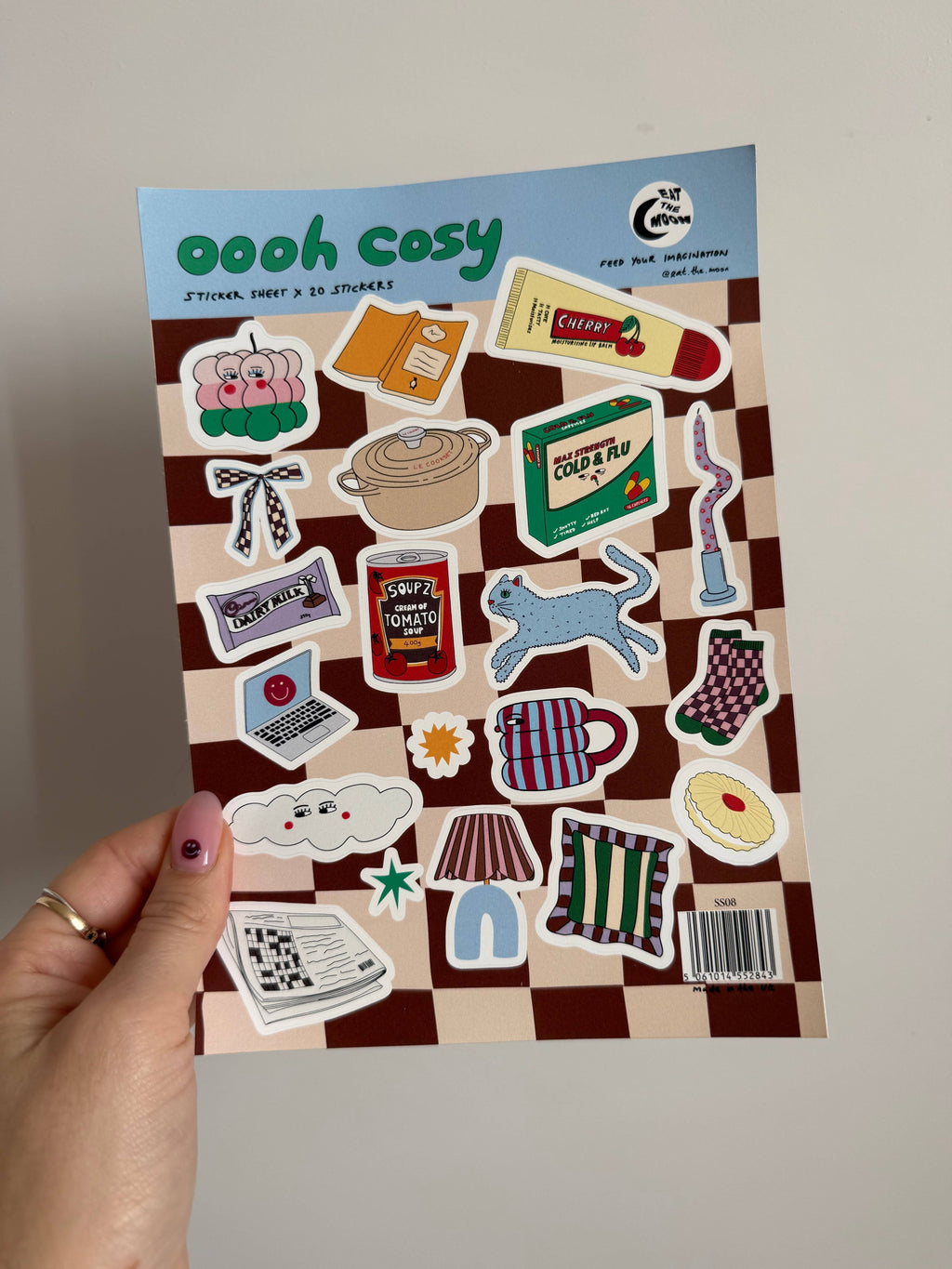 A5 sticker sheet; cosy design, scrapbooking