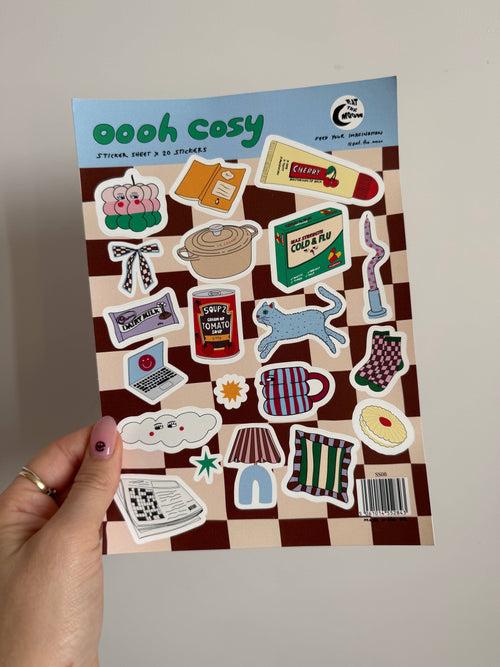A5 sticker sheet; cosy design, scrapbooking