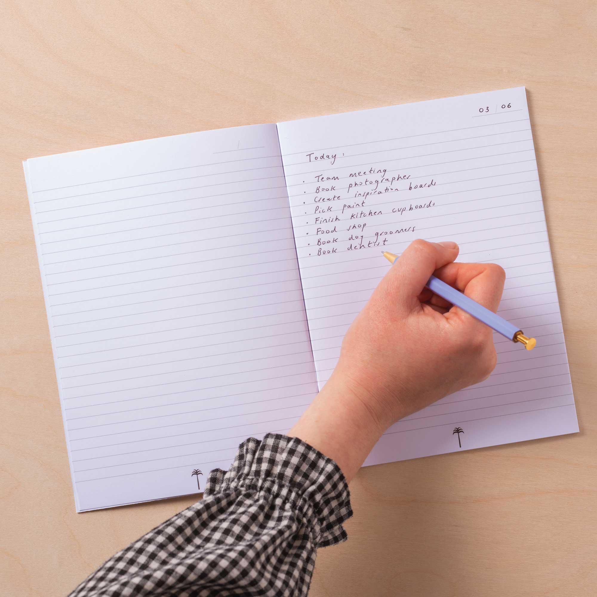 A5 Blue Berry Check Notebook