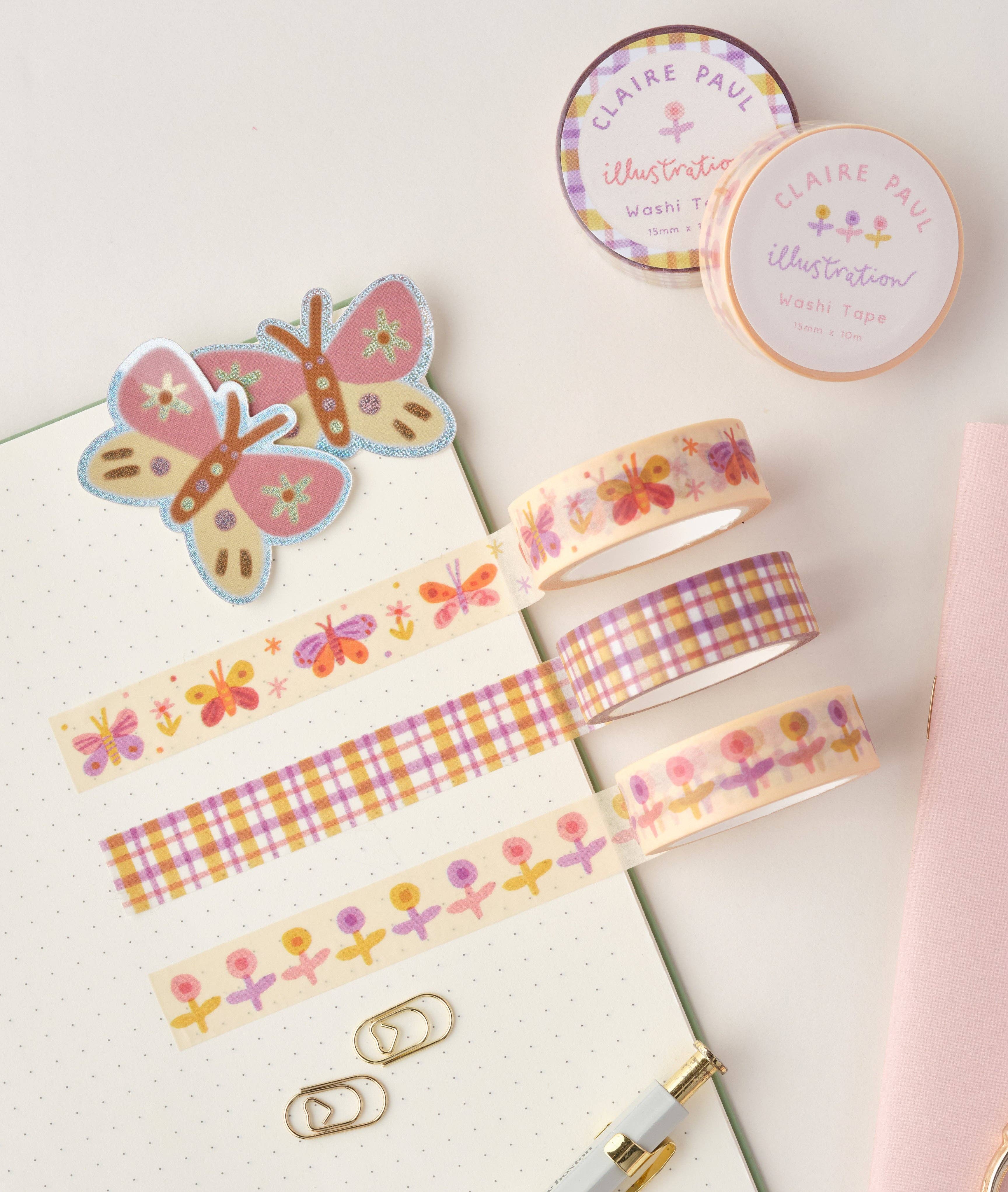 Pastel Butterflies Washi Tape