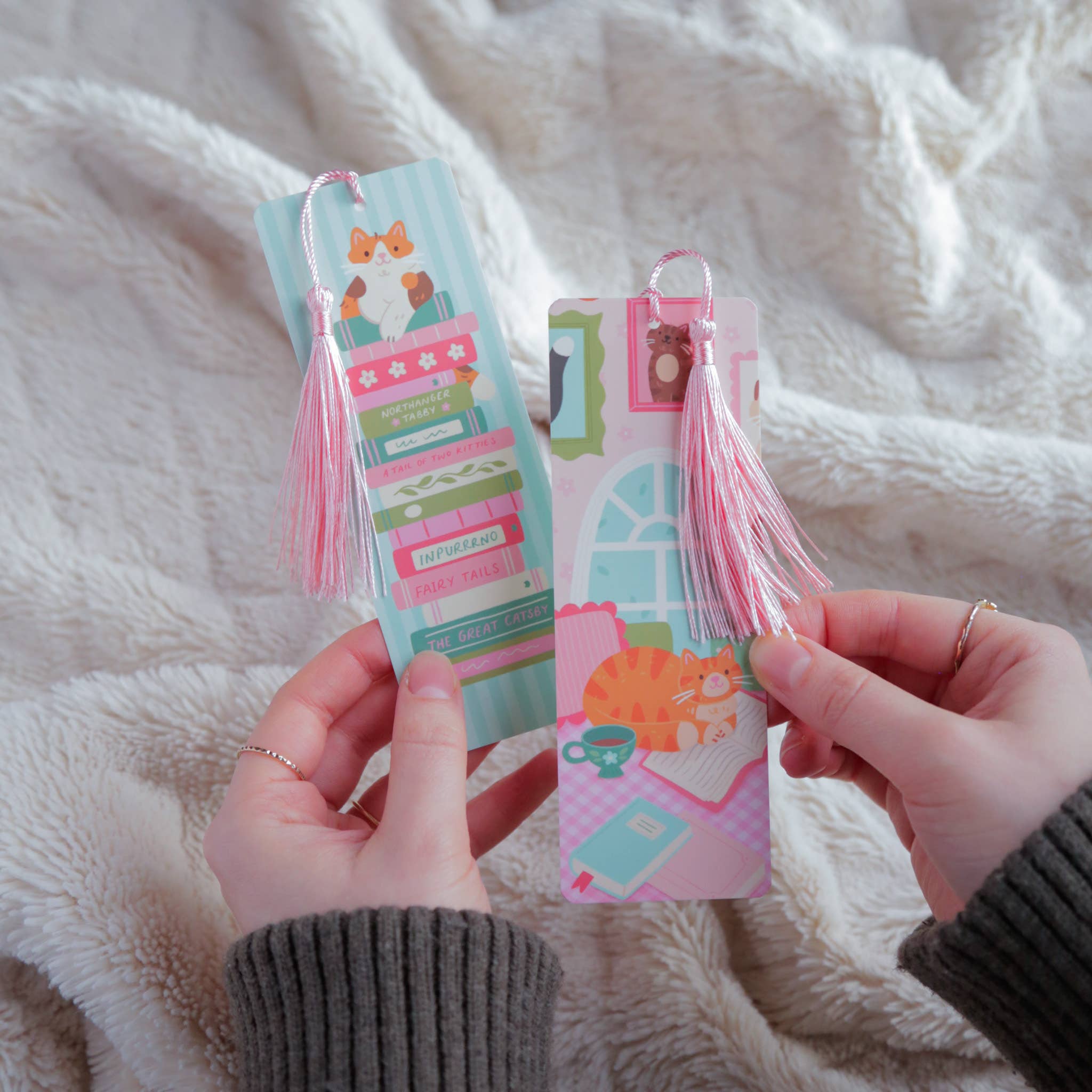 Cat Book Nook Bookmark with Tassel