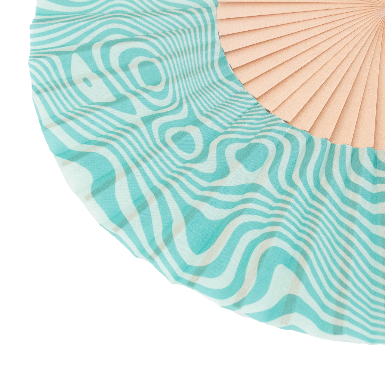 Sea Mint Green Blue Hand Fan