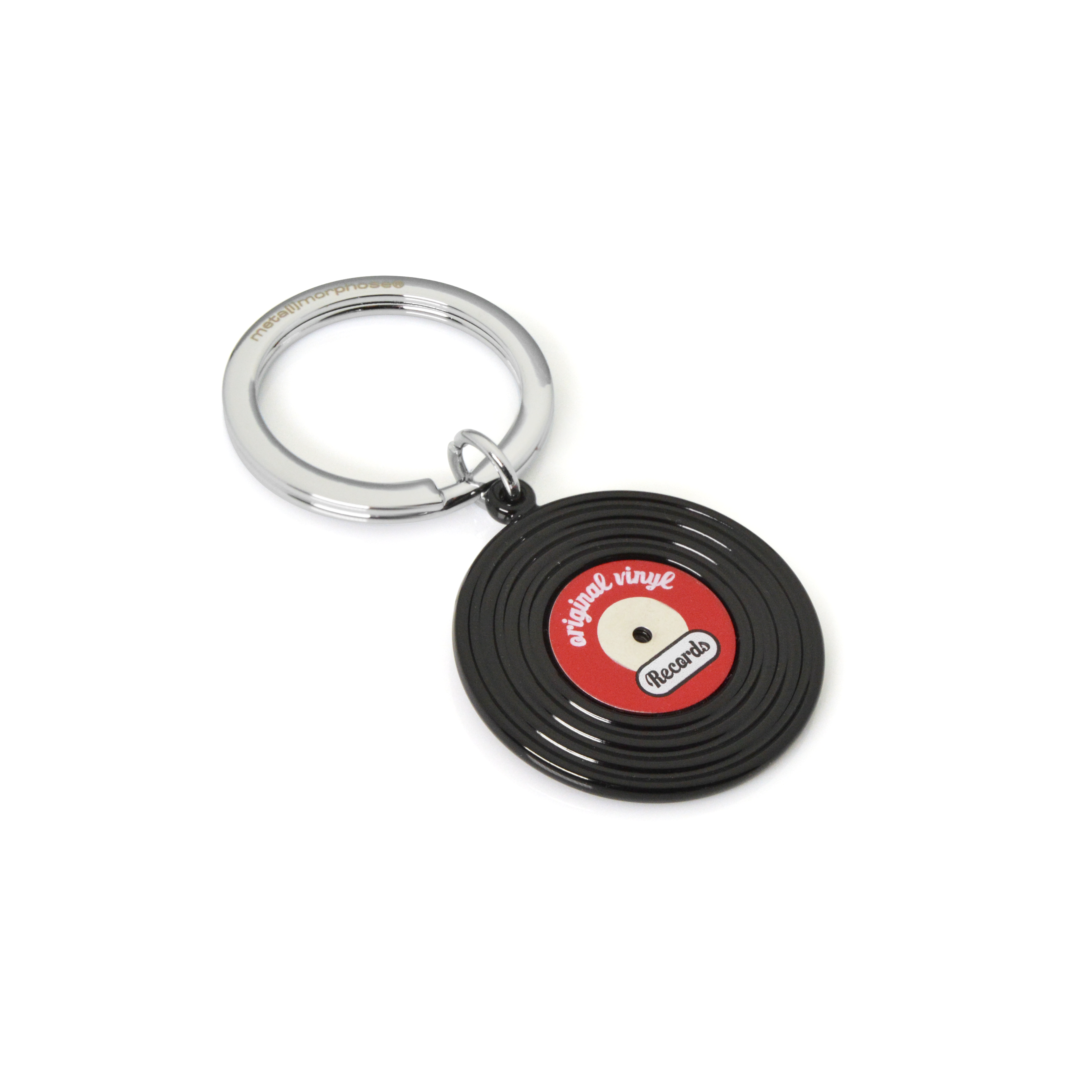Black Vinyl Record Keyring