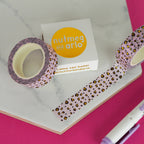 Pastel Leopard Gold Foil Print Washi