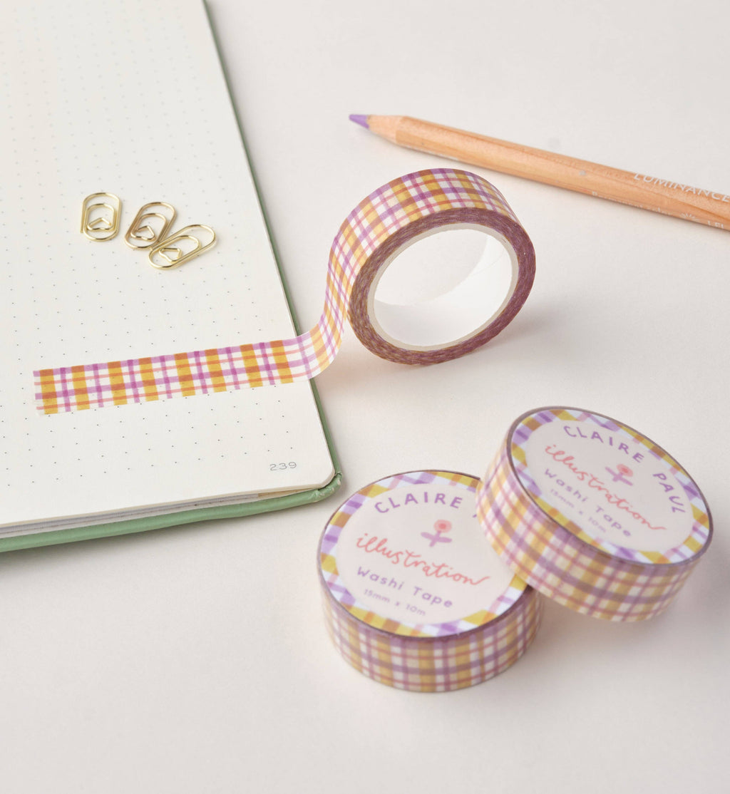Pastel Gingham Washi Tape