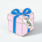 Puppy Gift Box Enamel Pin