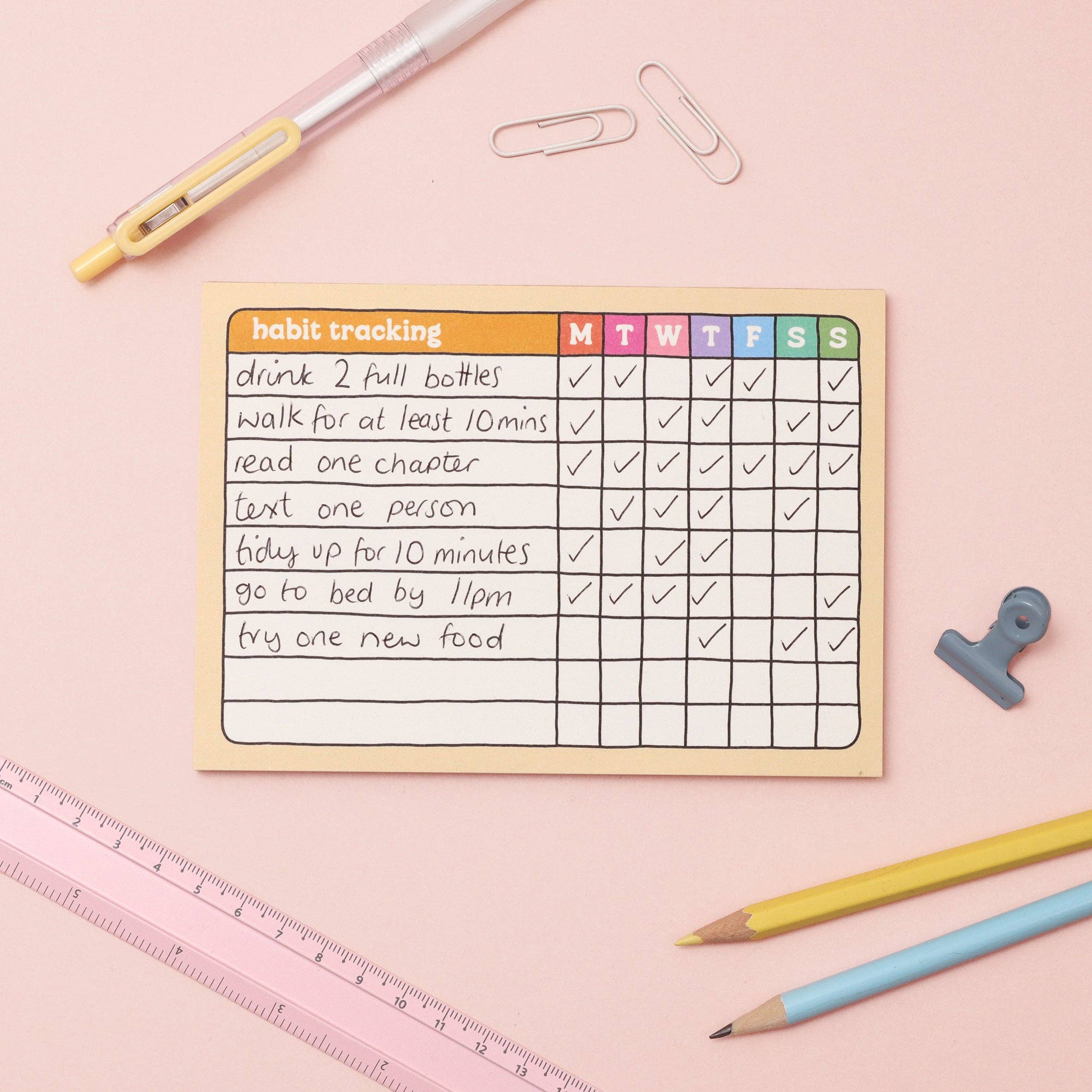 A6 Habit Tracker Notepad