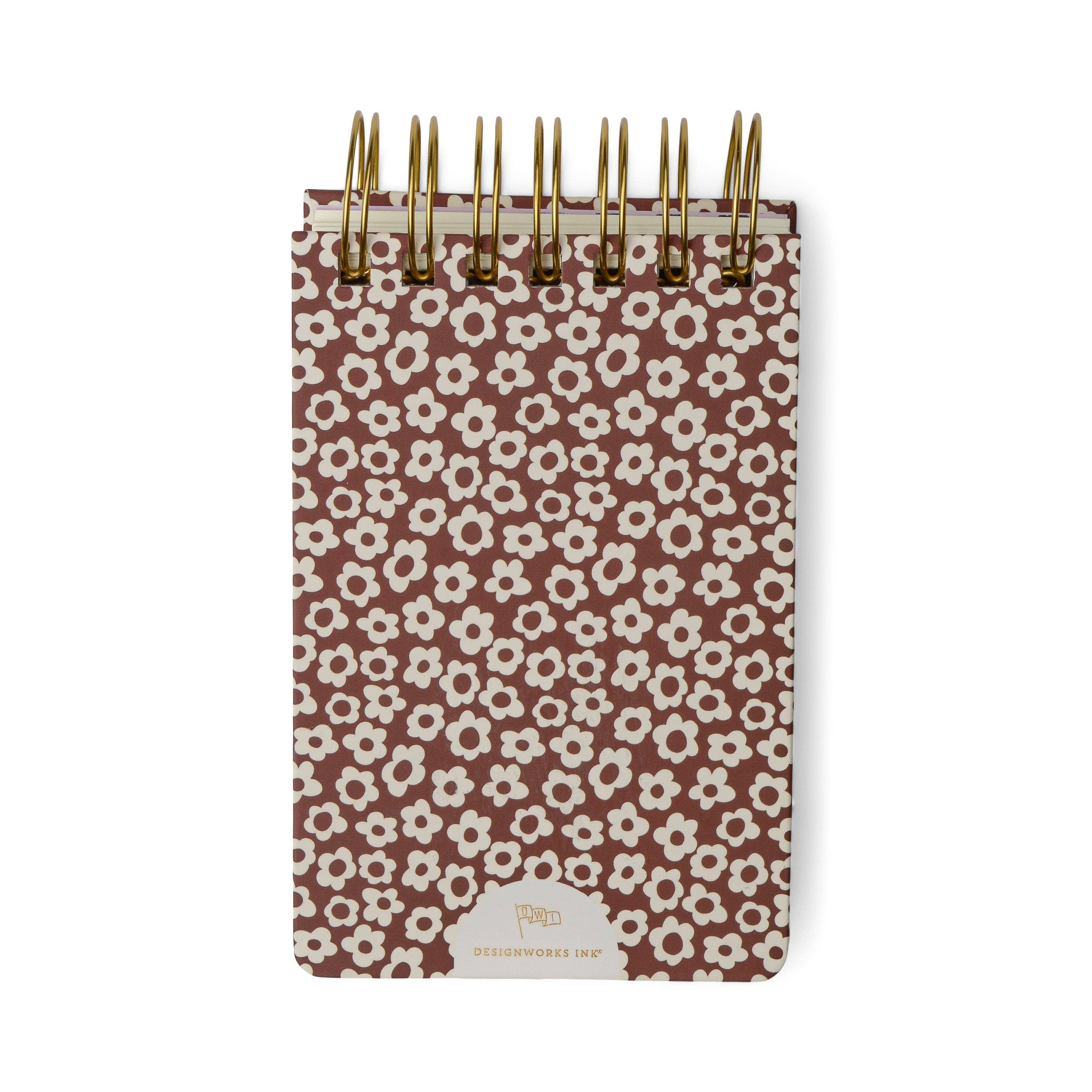 Chunky Notepad - Burgundy Groovy Floral